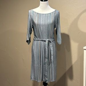 Leota dress boat neck stretch 3/4 sleeve